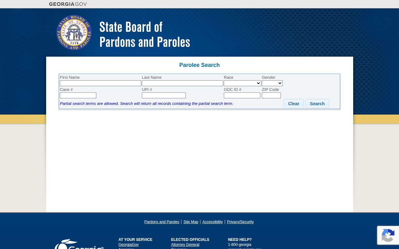 Thomas County post-release parolee database search