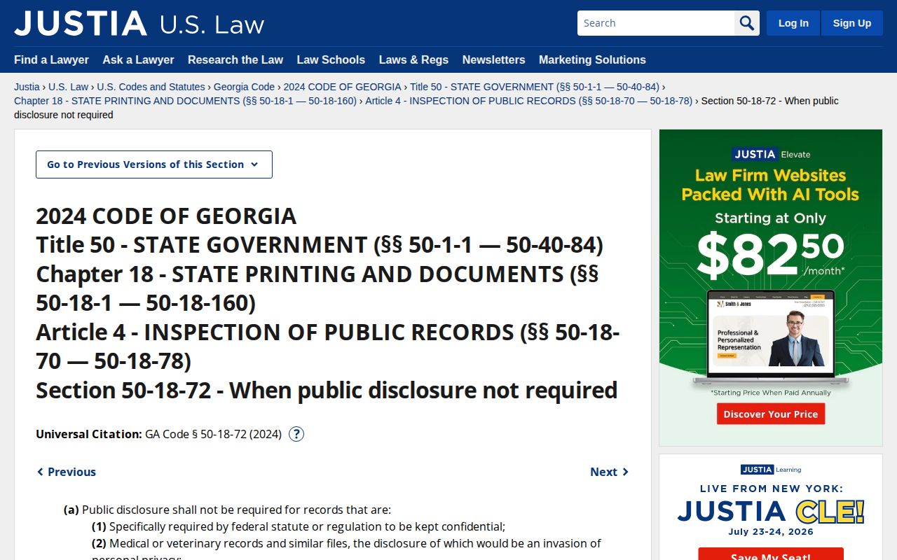 Georgia law for Thomas County released inmate mugshot access
